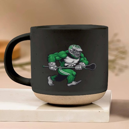 Green Bigfoot Lacrosse Pottery Mugs