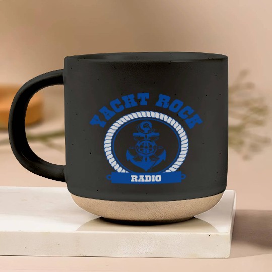 YACHT ROCK - BLUE LETTERS Pottery Mugs