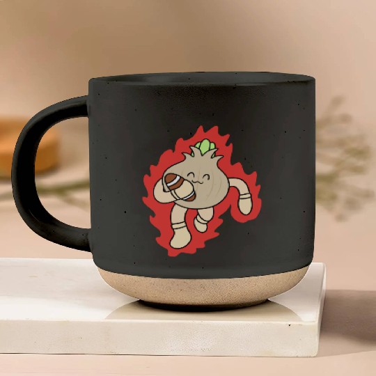 Cute rugby onion Pottery Mugs