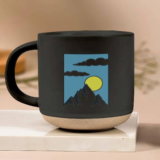 Sunrise Mountain Peak Pottery Mugs