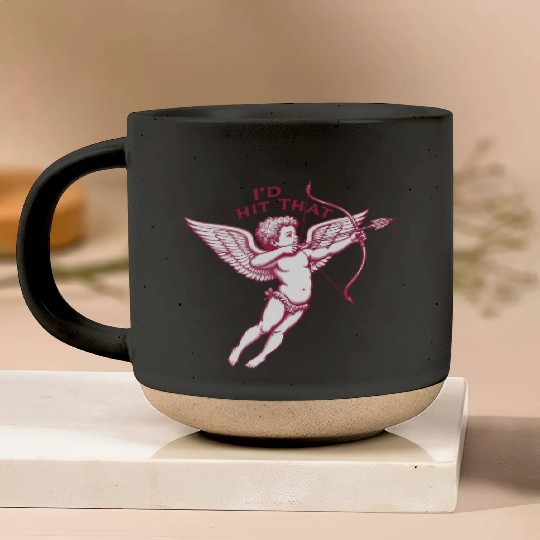 Pink Cupid Valentine's Day Design Pottery Mugs