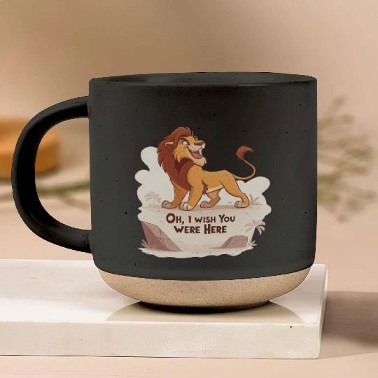 Lonely Lion Longing Pottery Mugs