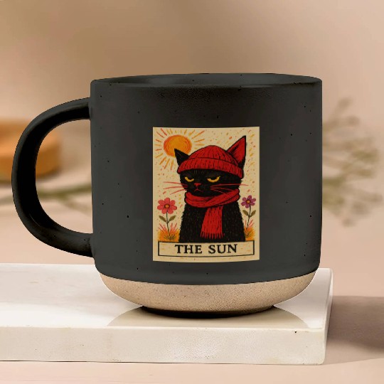 Grumpy Cat Tarot Card The Sun Pottery Mugs