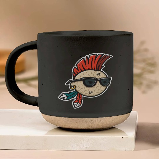 Punk Rock Golf Style Pottery Mugs