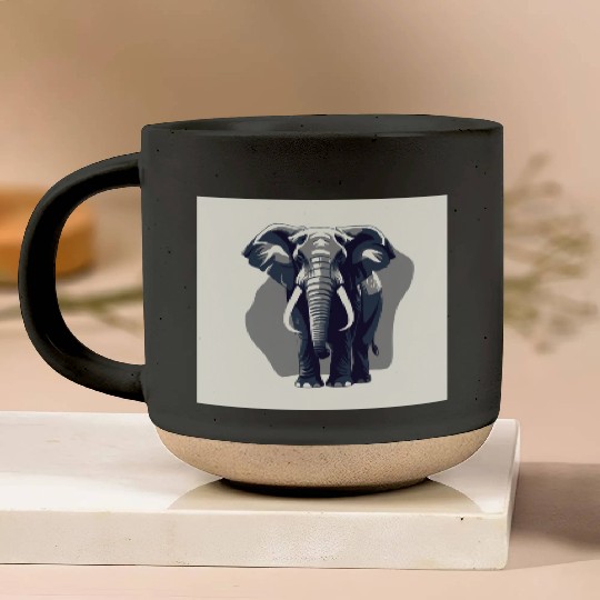 walking elefant Pottery Mugs