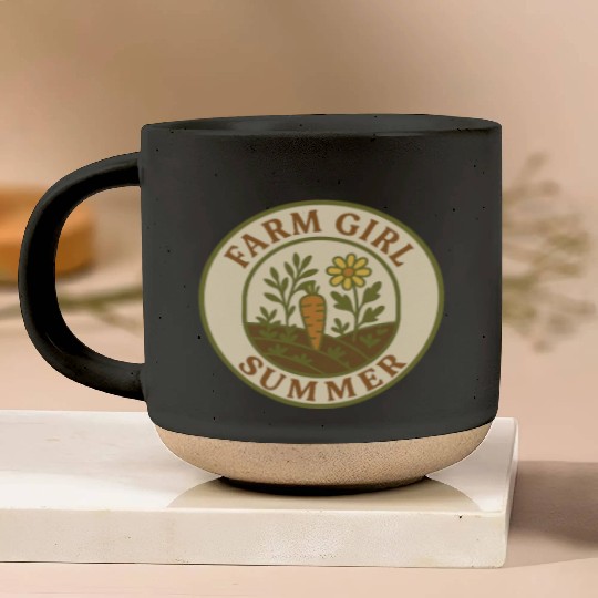 Farm Girl Summer Circle Pottery Mugs