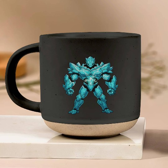 Crystal Golem Cartoon Pottery Mugs