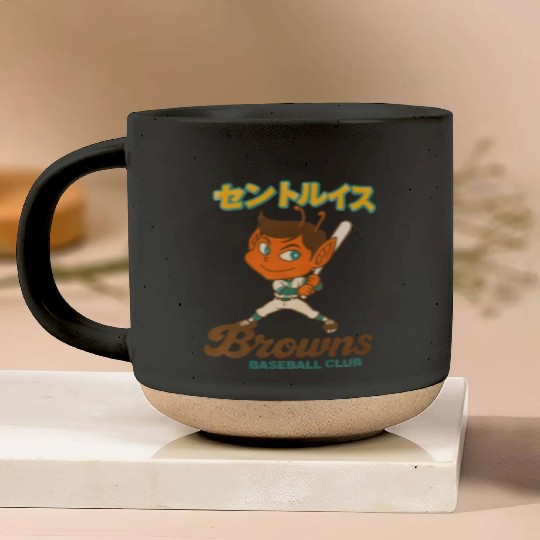 Vintage St Louis Browns Baseball Japan Version Pottery Mugs