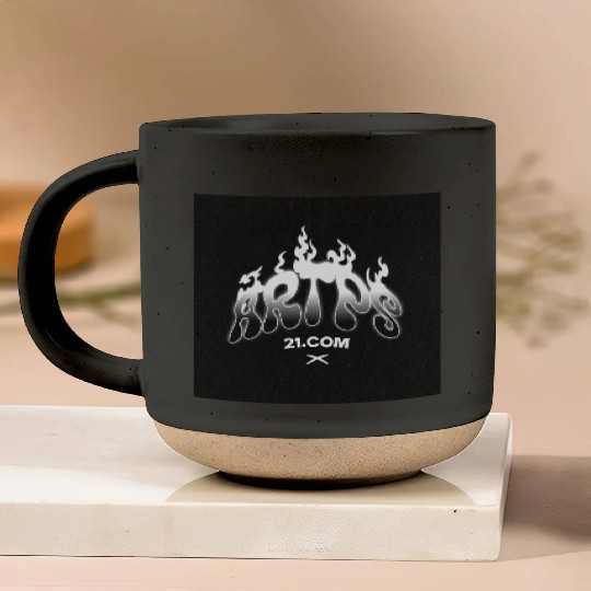 ARTPS21 Flame Drip Logo – Bold Streetwear Emblem Pottery Mugs
