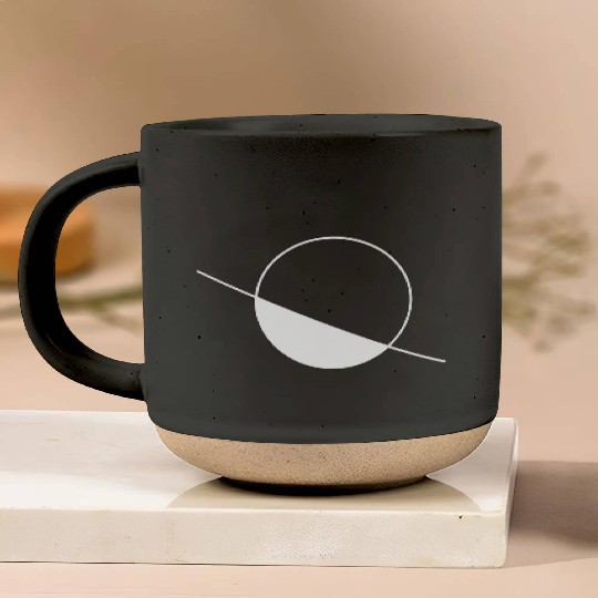 Minimalistic Circle Design Pottery Mugs