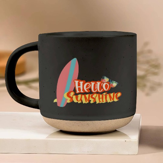Hello Sunshine Summer Vibes  Pottery Mugs