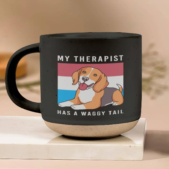 Therapy Dog Lover Psychology Therapist Pottery Mugs