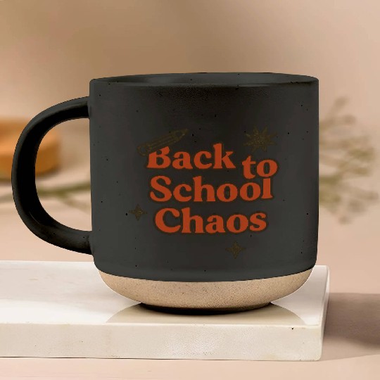 Back to School Chaos Graphic Design Pottery Mugs