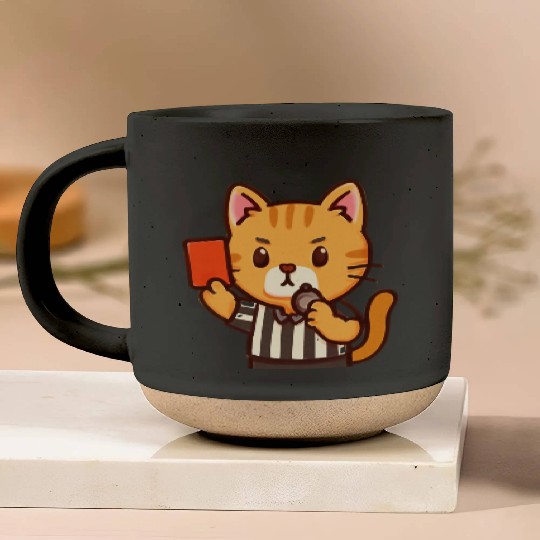 Referee Cat – Funny Soccer Whistle Cat Pottery Mugs