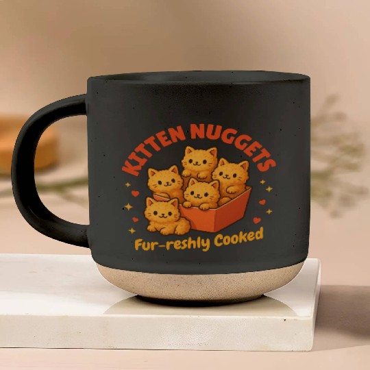 Cute Kitten Nuggets – Funny Food Cat Pottery Mugs