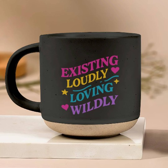 Queer Pride Queer Joy LGBTQ+ Affirmation Trans Pottery Mugs