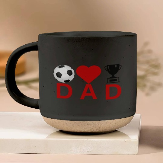 Soccer Love Dad Crown Design – Father’s Day Gift Pottery Mugs