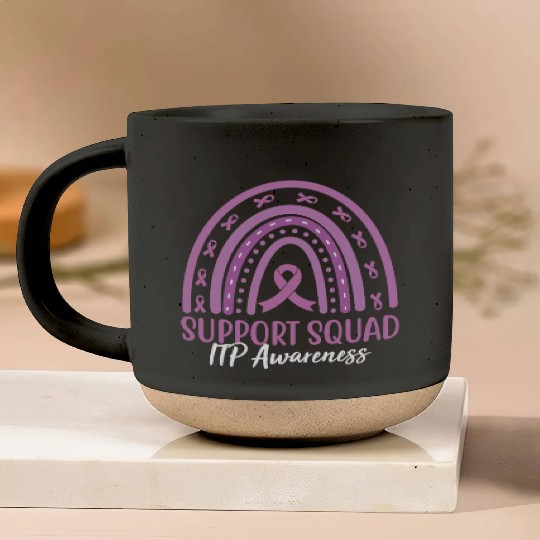 Rainbow Support Squad ITP Awareness Pottery Mugs