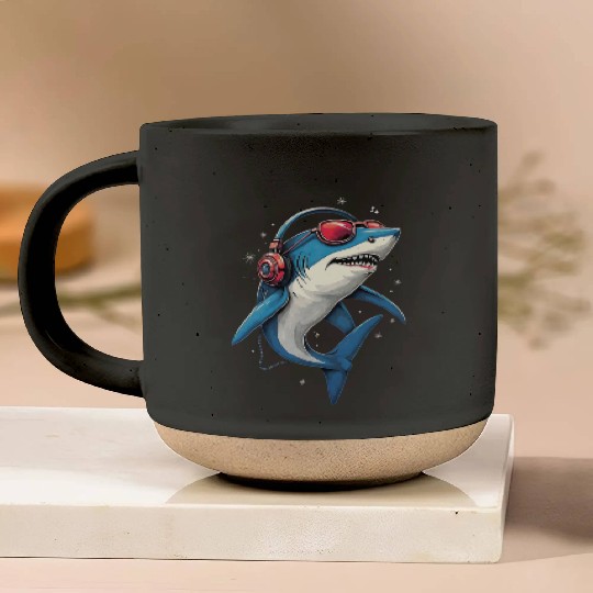 Shark Design Tiger Sharks Gray White Great Shark Pottery Mugs
