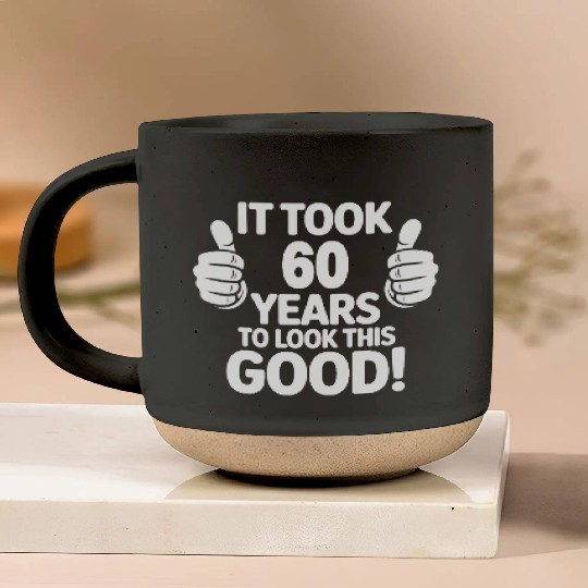 Fun 60th Birthday Celebration Design Pottery Mugs