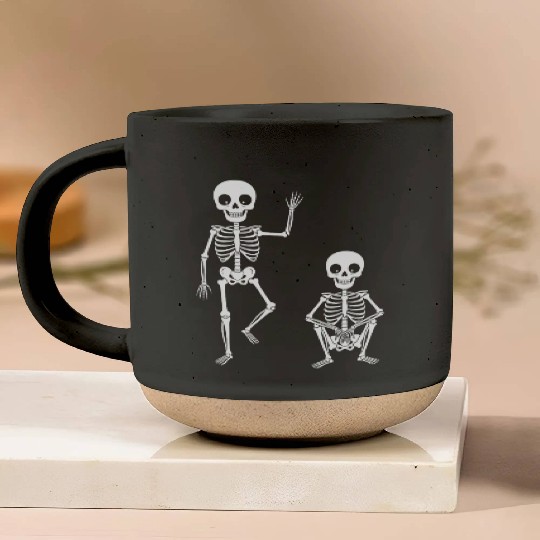 Funny Halloween Skeleton Spooky Season Cute Ghost Pottery Mugs