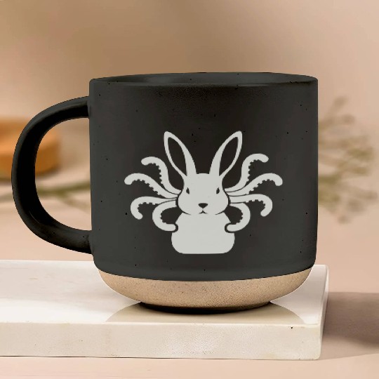 Octopus Bunny │Surreal White Cryptid Animal Mashup Pottery Mugs