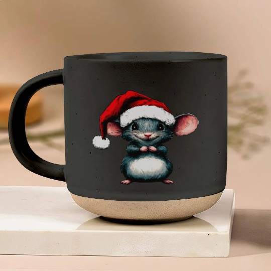 Mice Christmas / Santa Claus Mouse Pottery Mugs