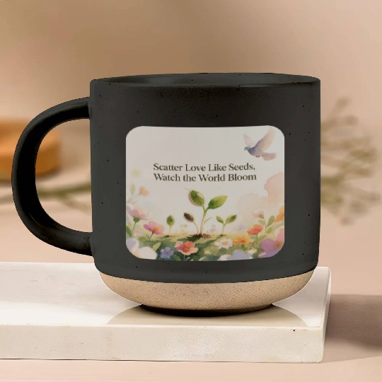 Blooming Seeds Inspirational Design Pottery Mugs