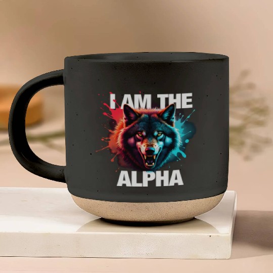 I Am The Alpha Wolf Pottery Mugs
