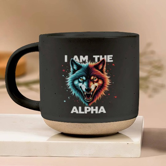 I Am The Alpha Wolf Pottery Mugs