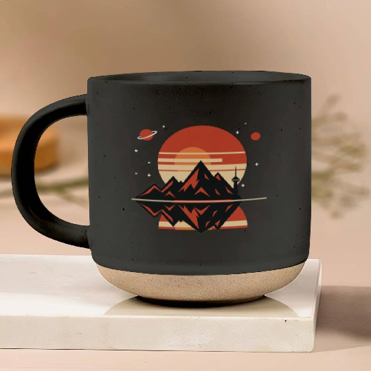 Retro Horizon Pottery Mugs