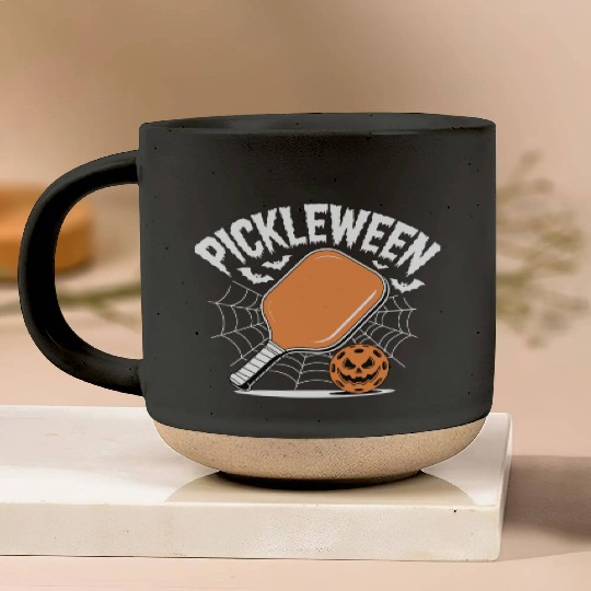 Pickleween Pickleball Player Halloween Pottery Mugs