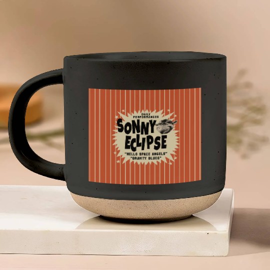 Sonny Eclipse Retro Poster Small Pottery Mugs