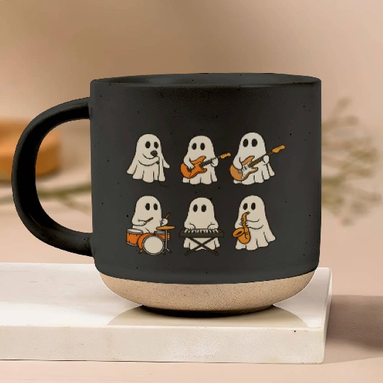 Ghost Band Musical Ensemble Pottery Mugs