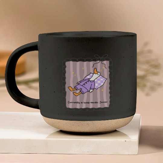 Silly Goose in Honk-Mode Pajama Design Pottery Mugs