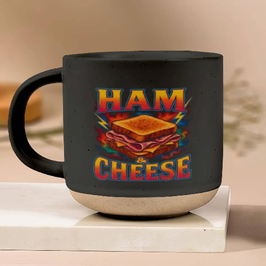 Ham And Cheese Sandwich Favorite Food Weird 90s Pottery Mugs