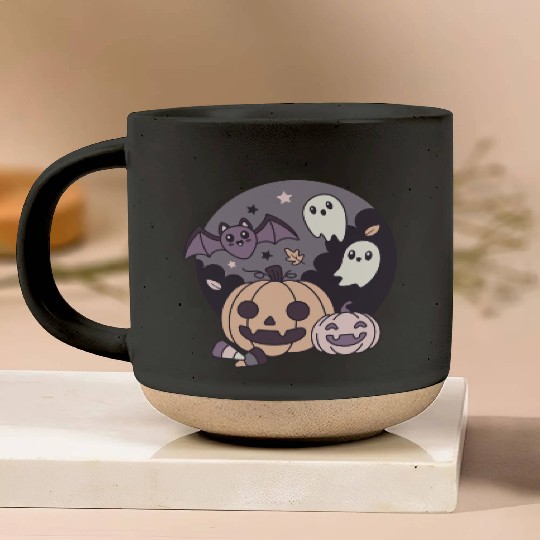 Halloween Kawaii Pumpkin Ghost Bat Pottery Mugs