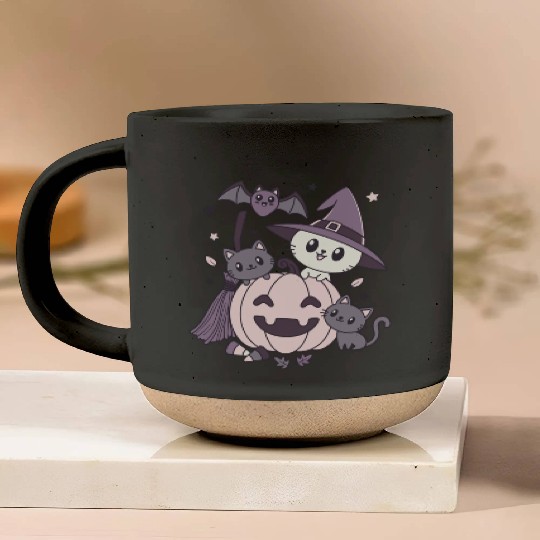 Halloween Kawaii Cat Pumpkin Ghosts Pottery Mugs