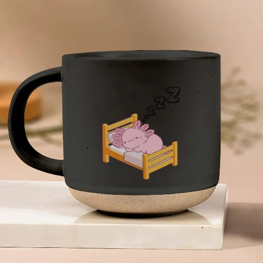 Cute Sleepy Dream axolotl Design Pottery Mugs