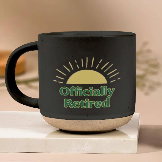 Sunrise Retirement Celebration Design Pottery Mugs
