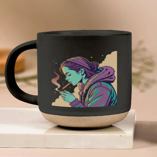 Lost in Her Thoughts Pottery Mugs