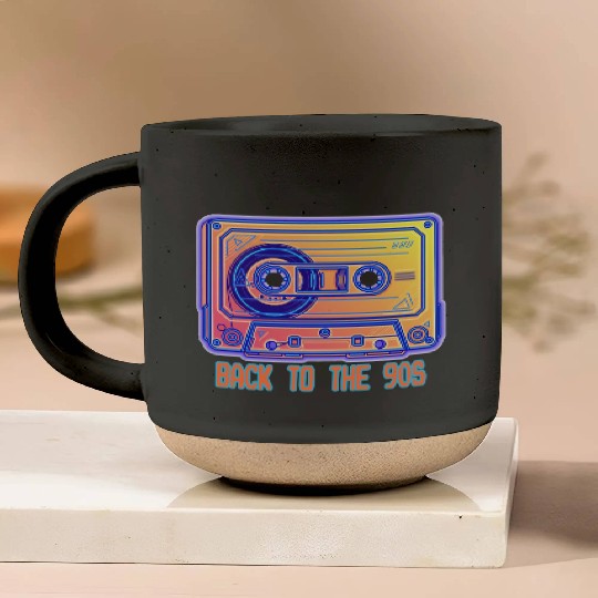Back to the 90s Retro Cassette Tape Pottery Mugs