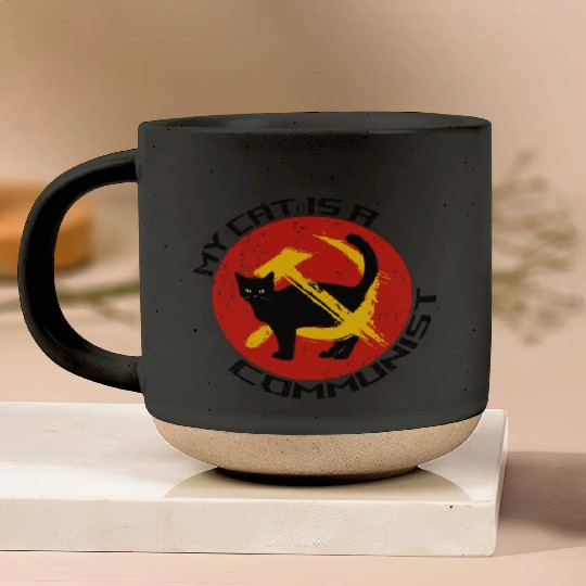 My Cat Is A Communist For Cat Lovers Pottery Mugs