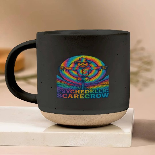 Psychedelic Scarecrow Trippy EDM Rave Festival Pottery Mugs