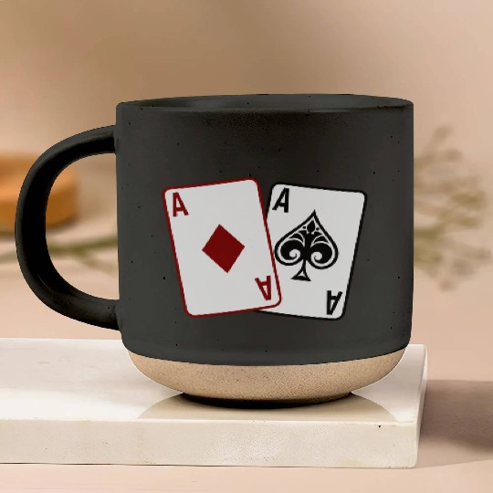 Poker Cards Pottery Mugs
