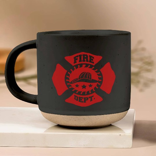Fire Brigade logo symbol design Pottery Mugs