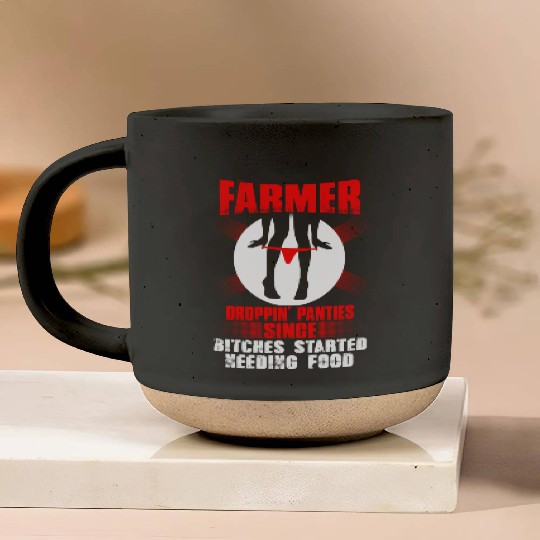 Farmer farmer's wife piglet farmer farmers farme Pottery Mugs