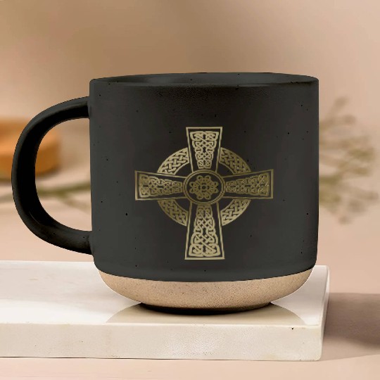 Celtic cross Pottery Mugs