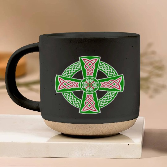 Celtic cross Pottery Mugs