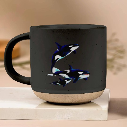 Orca Family Pottery Mugs